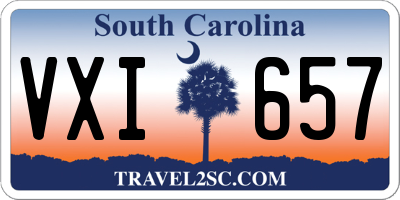 SC license plate VXI657