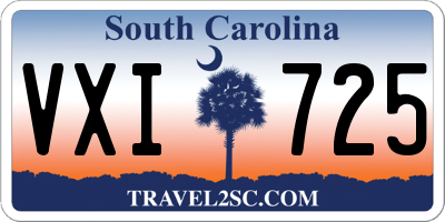 SC license plate VXI725