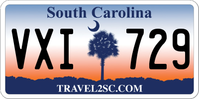 SC license plate VXI729