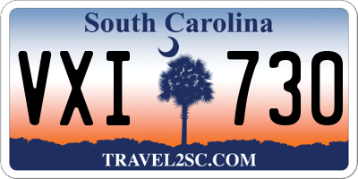 SC license plate VXI730