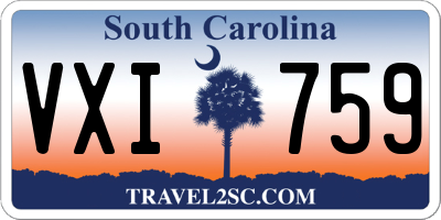 SC license plate VXI759