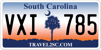 SC license plate VXI785