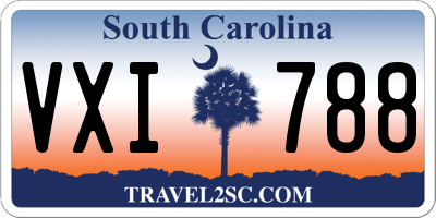 SC license plate VXI788