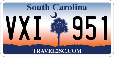 SC license plate VXI951
