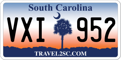 SC license plate VXI952