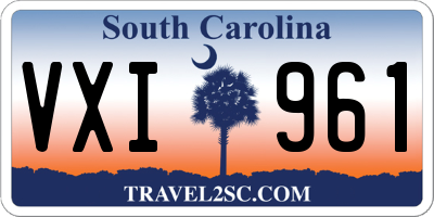 SC license plate VXI961