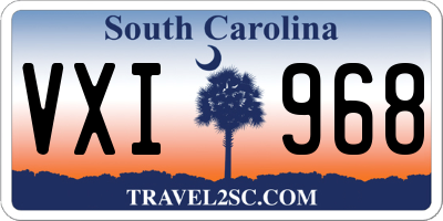 SC license plate VXI968