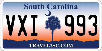 SC license plate VXI993