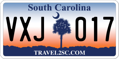 SC license plate VXJ017