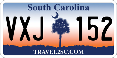 SC license plate VXJ152