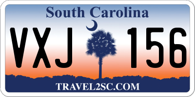 SC license plate VXJ156