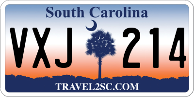 SC license plate VXJ214