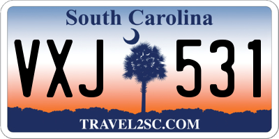 SC license plate VXJ531