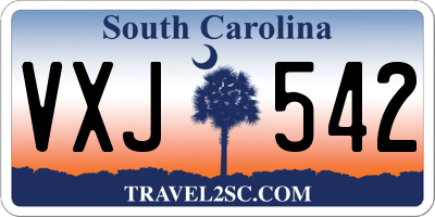 SC license plate VXJ542