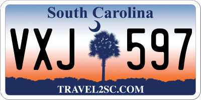 SC license plate VXJ597