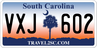 SC license plate VXJ602