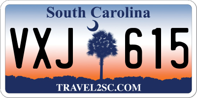 SC license plate VXJ615