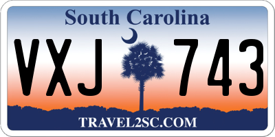 SC license plate VXJ743