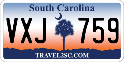 SC license plate VXJ759