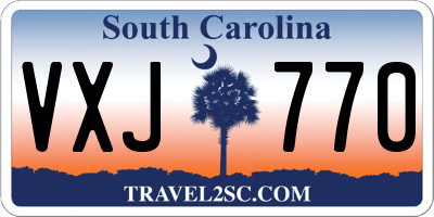 SC license plate VXJ770
