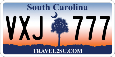 SC license plate VXJ777