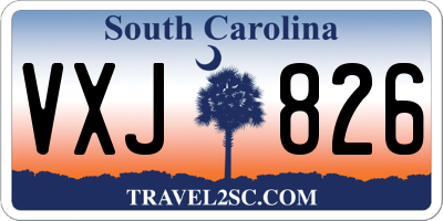 SC license plate VXJ826