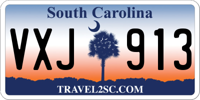 SC license plate VXJ913