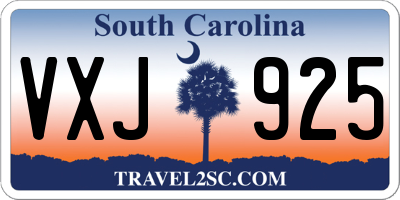 SC license plate VXJ925