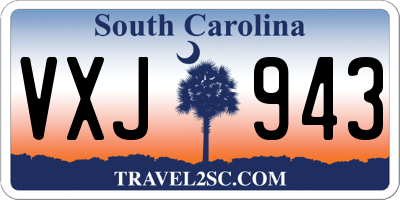 SC license plate VXJ943