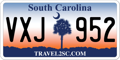 SC license plate VXJ952