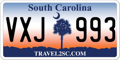 SC license plate VXJ993