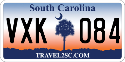 SC license plate VXK084