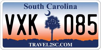 SC license plate VXK085