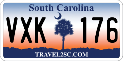 SC license plate VXK176