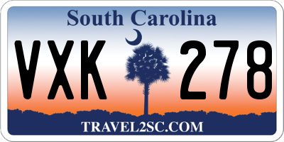 SC license plate VXK278