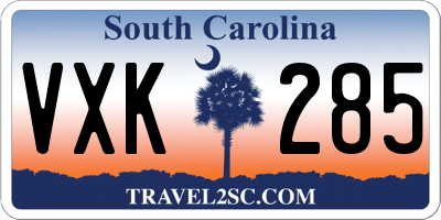 SC license plate VXK285