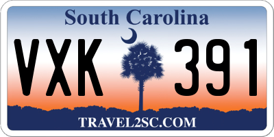 SC license plate VXK391