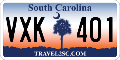 SC license plate VXK401