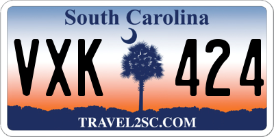 SC license plate VXK424