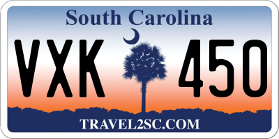 SC license plate VXK450