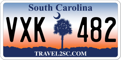 SC license plate VXK482