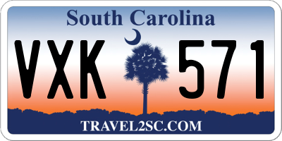 SC license plate VXK571