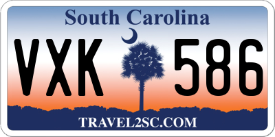 SC license plate VXK586