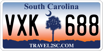 SC license plate VXK688