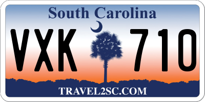 SC license plate VXK710