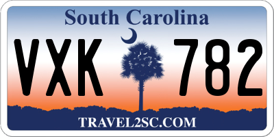 SC license plate VXK782