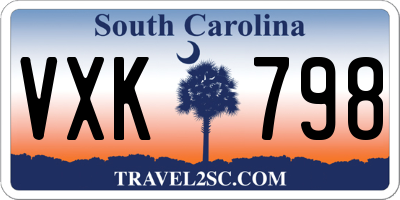SC license plate VXK798