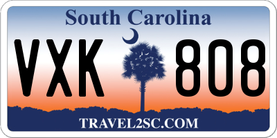 SC license plate VXK808
