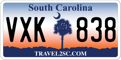 SC license plate VXK838