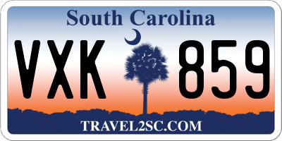 SC license plate VXK859